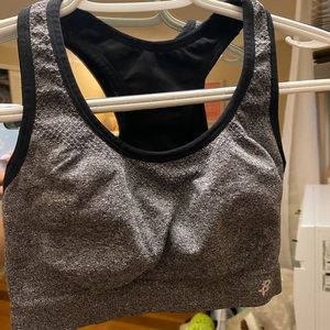 New Balance Gray/Black Sports Bra - XS